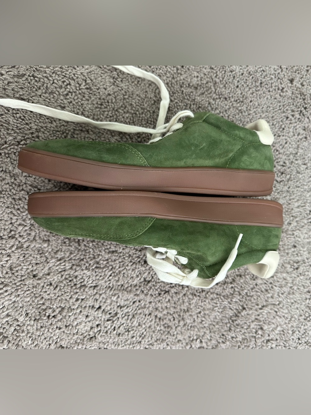 J.McLaughlin Zibby olive green leather suede lace up sneakers size 6.5 NWT - Picture 6 of 16
